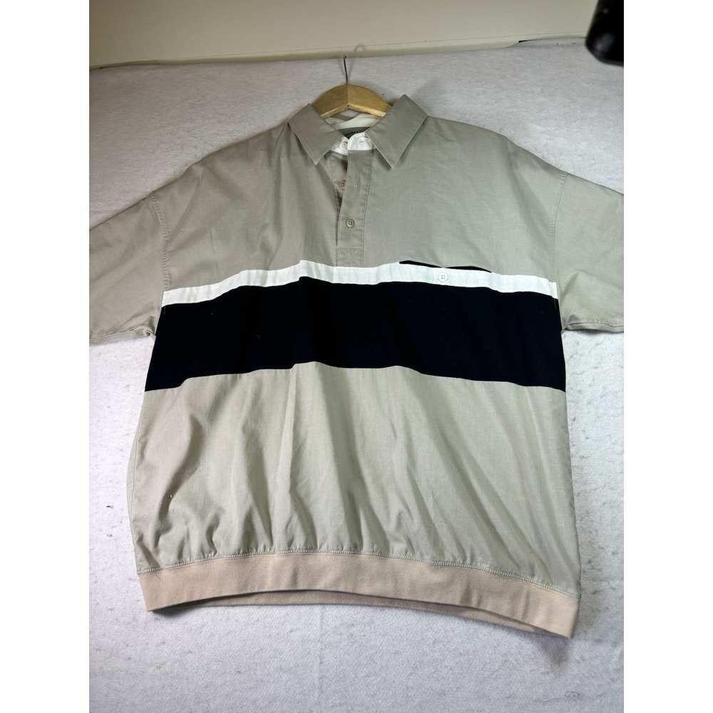 Vintage David Taylor Striped Golf Polo Shirt Sz XL Normcore Dad Core Preppy 90s